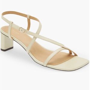 🌸FRAME🌸 Le Braxton Leather Sandal, Ivory Size: 37